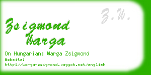 zsigmond warga business card